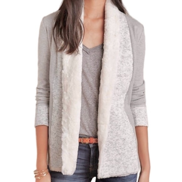 Anthropologie Sweaters - Anthropologie Saturday Sunday Ambrose faux fur cardigan XS